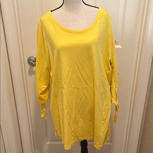 Woman Within Stylish Yellow Tunic Top for Effortless Chic Size 22/24 1X